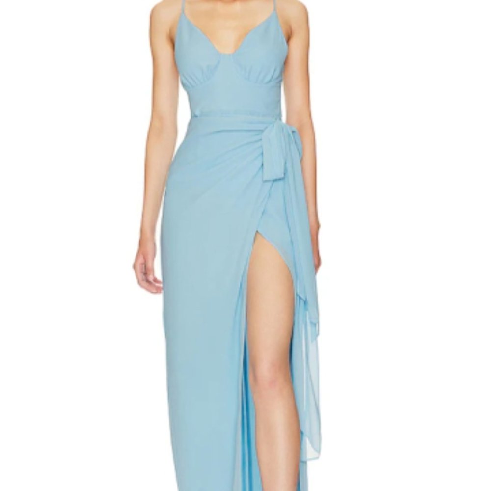 Floor Length Bridesmaid Lovers and Friends Beau Gown size small- Blue